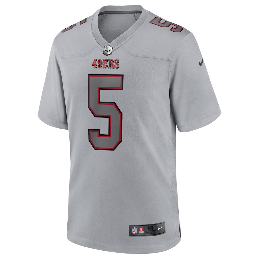Men’s San Francisco 49ers Trey Lance Nike Gray Atmosphere Fashion Game Jersey