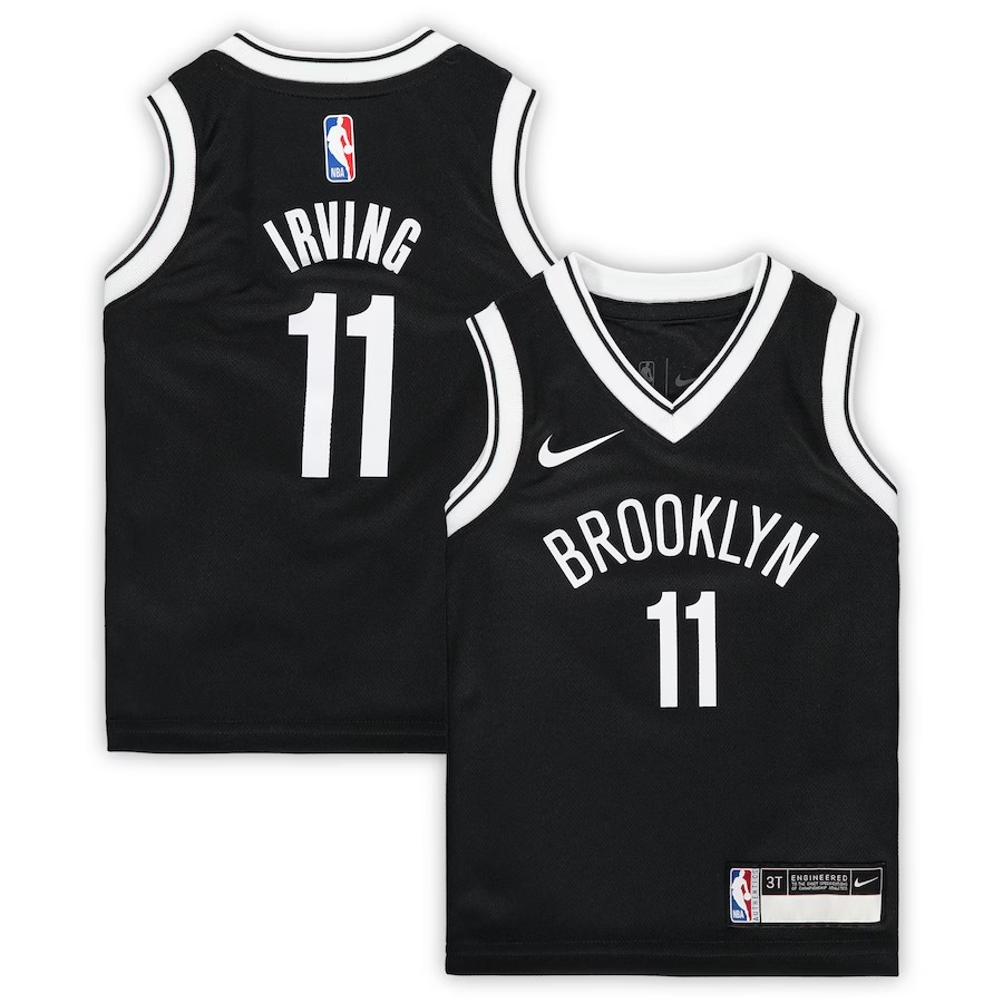 Toddler Brooklyn Nets Kyrie Irving Nike Black 2020/21 Replica Jersey - Icon Edition