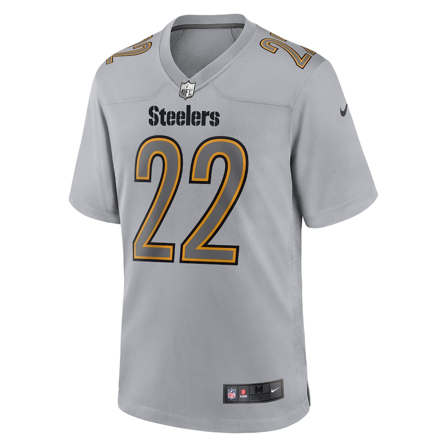 Men’s Pittsburgh Steelers Najee Harris Nike Gray Atmosphere Fashion Game Jersey