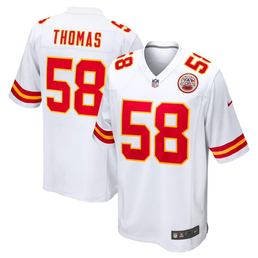 Men’s Kansas City Chiefs Derrick Thomas Nike White Retired Player Game Jersey