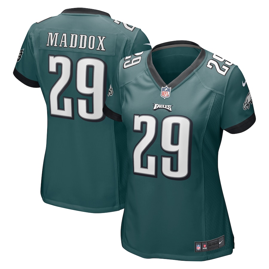 Women’s Philadelphia Eagles Avonte Maddox Nike Midnight Green Game Jersey