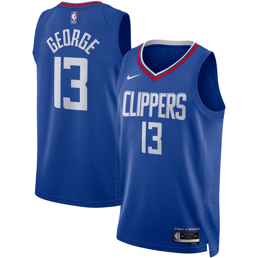 Men's LA Clippers Paul George Royal 2022-23 Swingman Jersey - Icon Edition