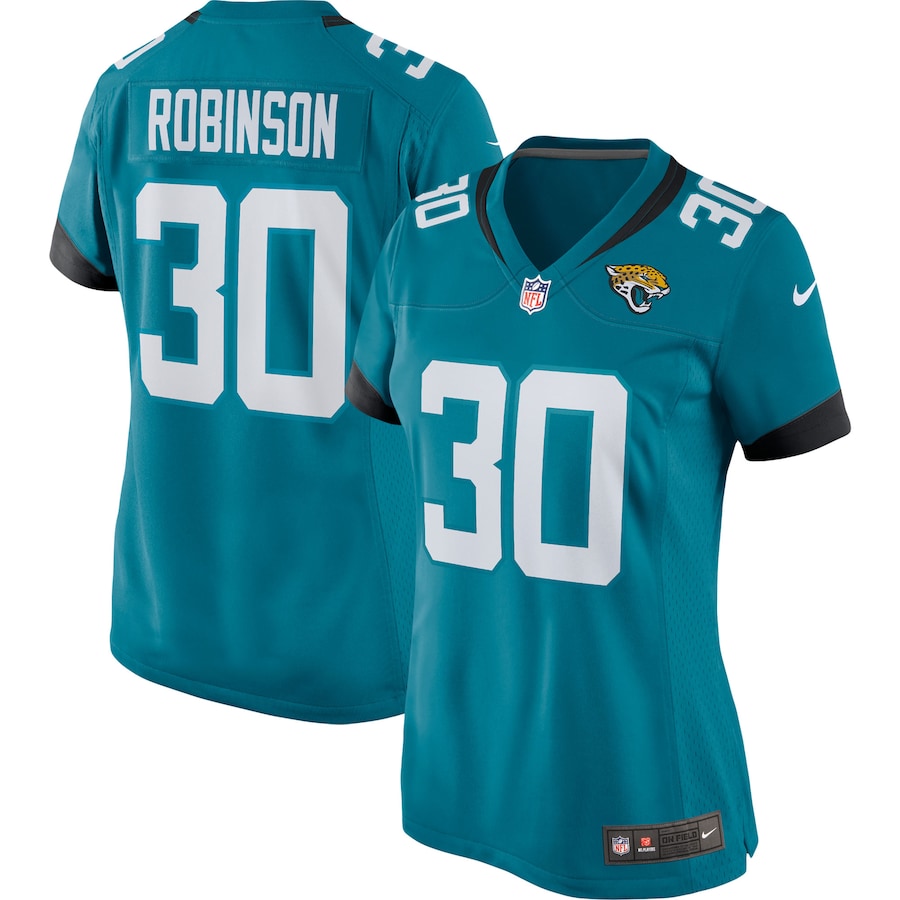 Women’s Jacksonville Jaguars James Robinson Nike Teal Player Game Team Jersey