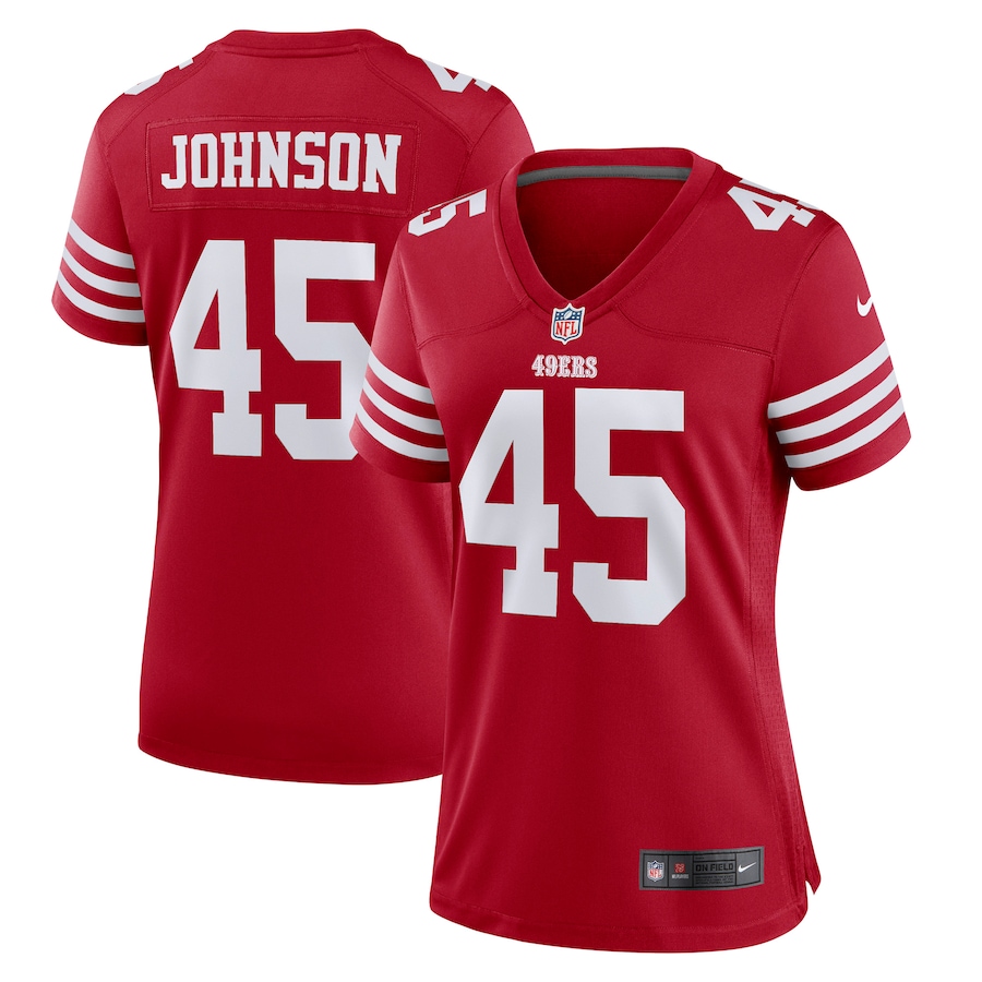 Women’s San Francisco 49ers Buddy Johnson Nike Scarlet Game Player Jersey