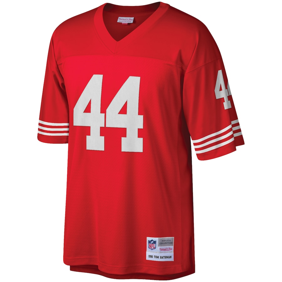 Men’s San Francisco 49ers Tom Rathman Mitchell & Ness Scarlet Retired Player Legacy Replica Jersey