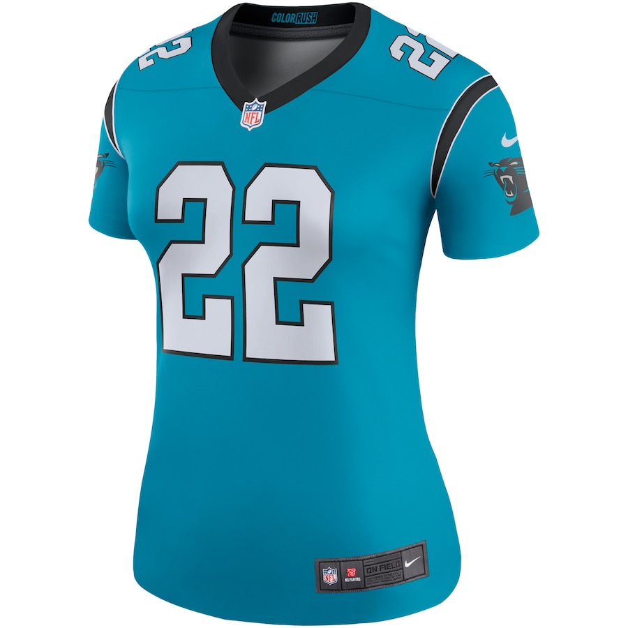 Women’s Carolina Panthers Christian McCaffrey Nike Blue Color Rush Legend Player Jersey