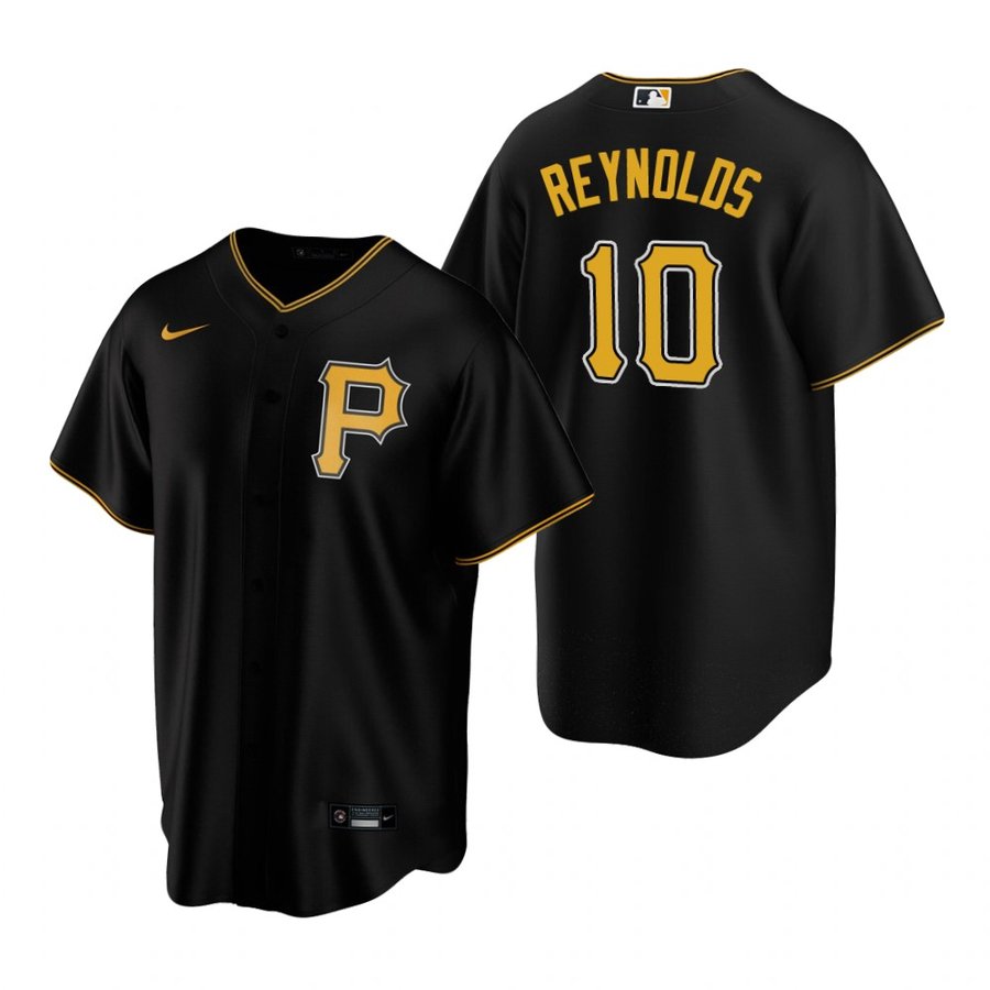 Men's Pittsburgh Pirates Bryan Reynolds Nike Black Alternate Replica Player Name Jersey
