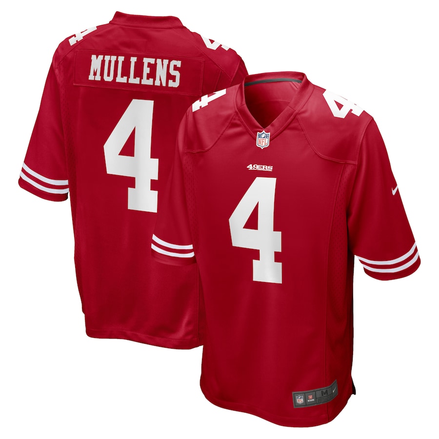 Men’s San Francisco 49ers Nick Mullens Nike Scarlet Game Player Jersey