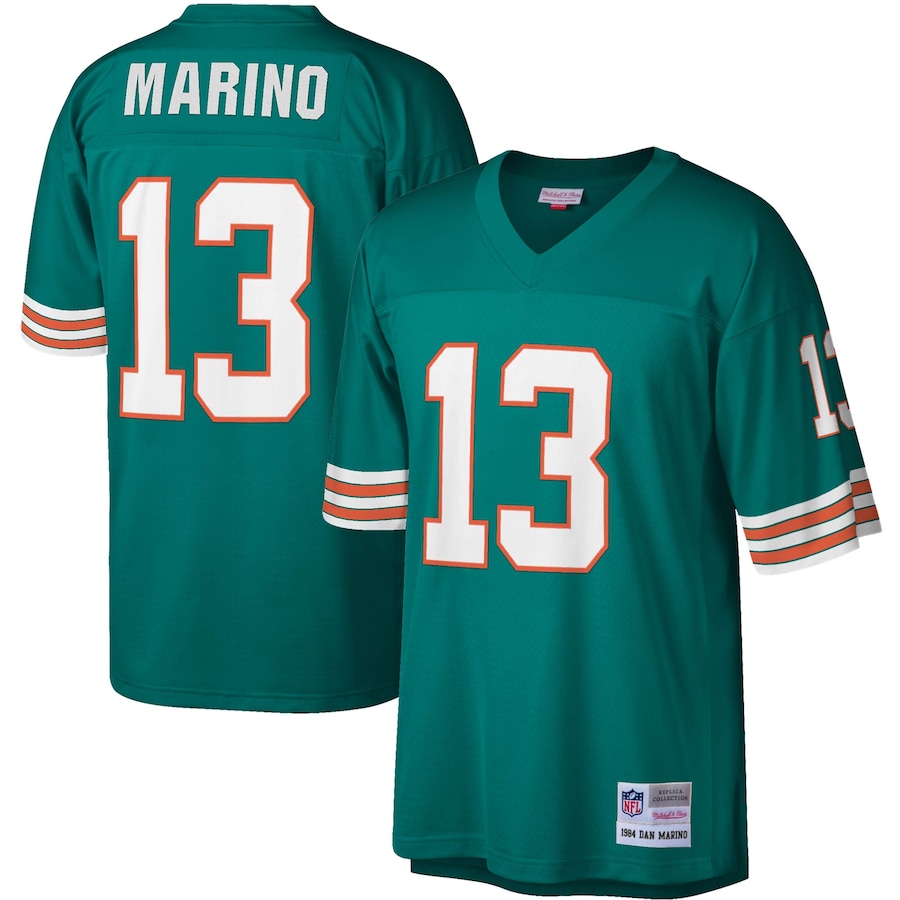 Men’s Miami Dolphins Dan Marino Mitchell & Ness Aqua 1984 Legacy Replica Jersey