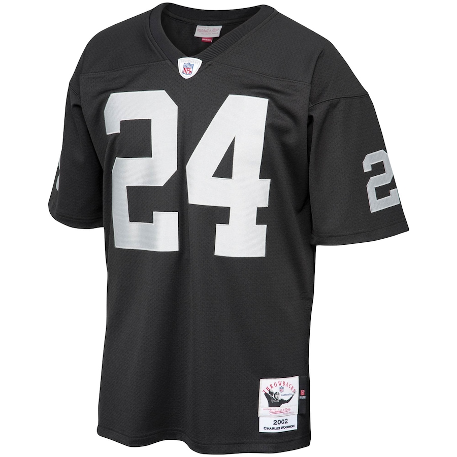Men’s Las Vegas Raiders Charles Woodson Mitchell & Ness Black 1998 Authentic Throwback Retired Player Jersey
