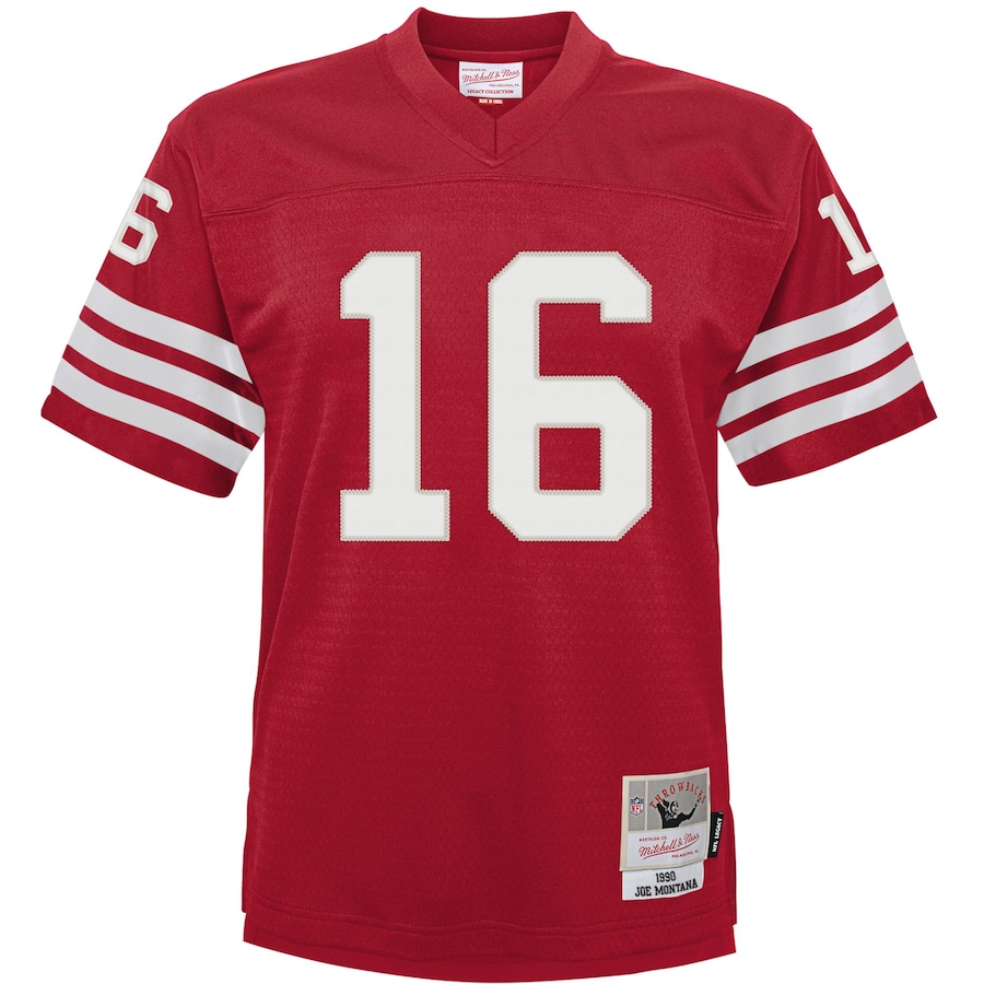 Toddler San Francisco 49ers Joe Montana Mitchell & Ness Scarlet 1990 Retired Legacy Jersey