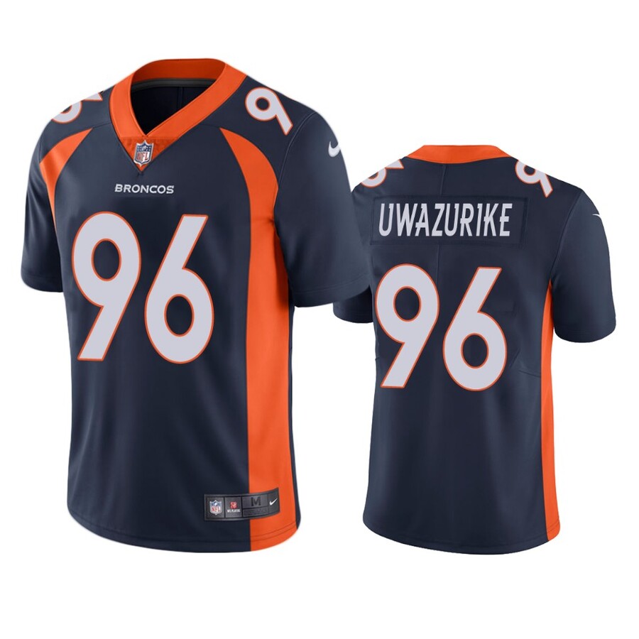 Men's Denver Broncos Eyioma Uwazurike Navy Alternate Vapor Limited Jersey