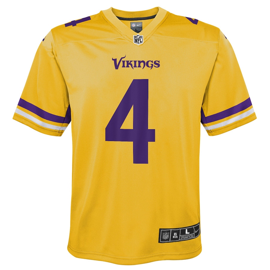 Youth Minnesota Vikings Dalvin Cook Nike Gold Team Inverted Game Jersey