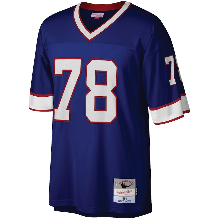 Men’s Buffalo Bills Bruce Smith Mitchell & Ness Royal 1990 Legacy Replica Jersey