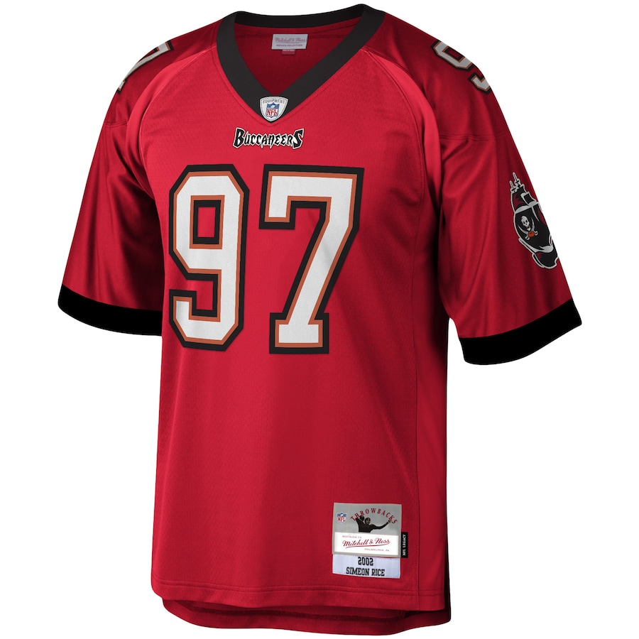 Men’s Tampa Bay Buccaneers Simeon Rice Mitchell & Ness Red Legacy Replica Jersey