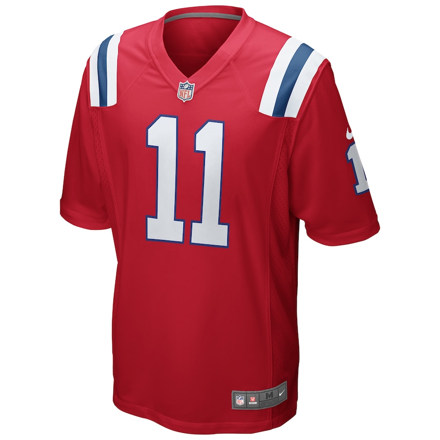 Men’s New England Patriots Julian Edelman Nike Red Alternate Game Jersey