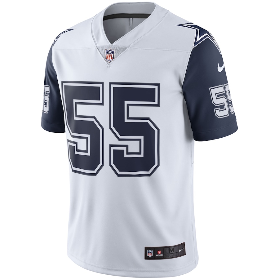 Men’s Dallas Cowboys Leighton Vander Esch White Nike Color Rush Vapor Limited Jersey