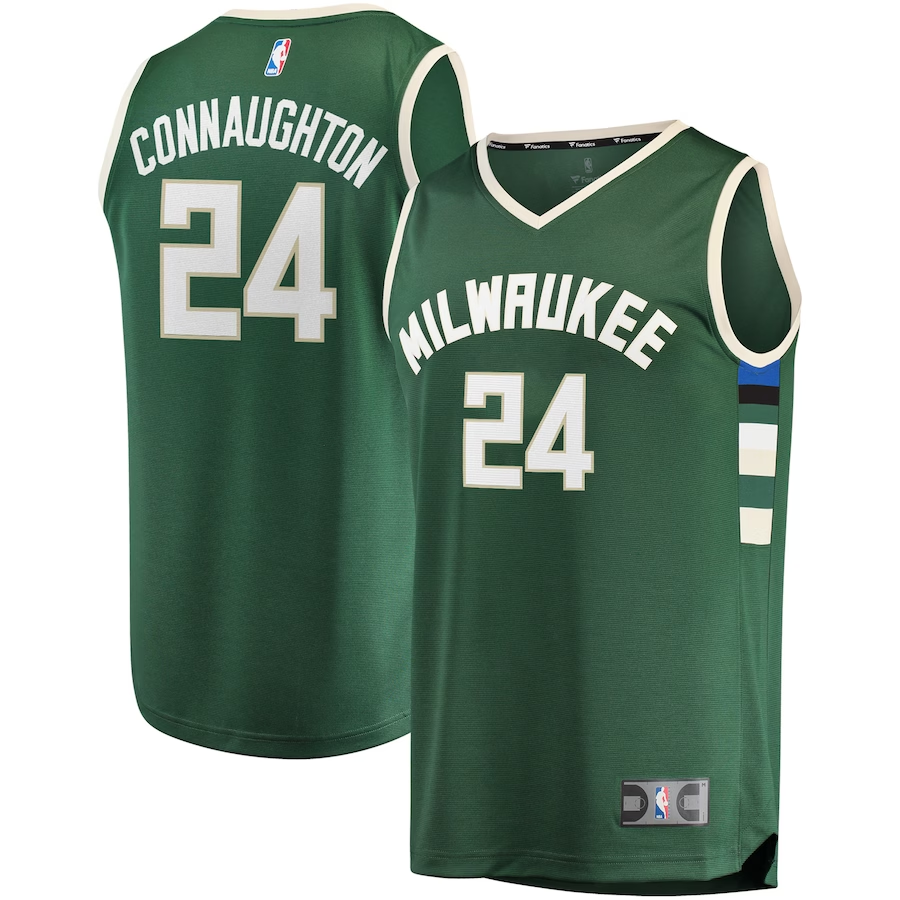 Men's Milwaukee Bucks Pat Connaughton Hunter Green Fast Break Replica Jersey - Icon Edition