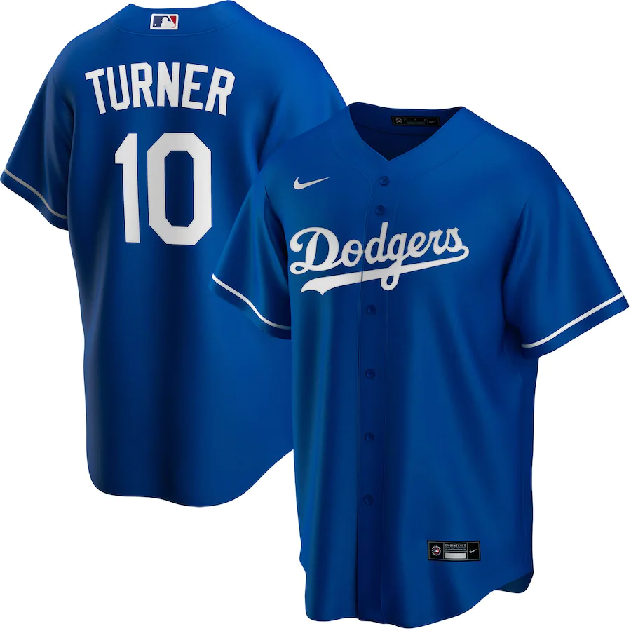 Men's Los Angeles Dodgers 120 Justin Turner Royal Alternate Replica Player Name Jersey