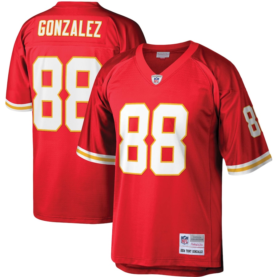 Men’s Kansas City Chiefs Tony Gonzalez Mitchell & Ness Red 2004 Legacy Replica Jersey