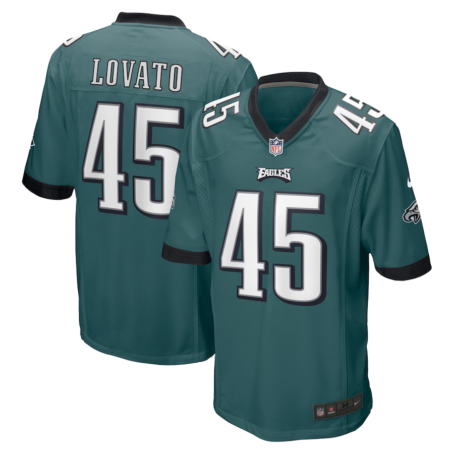 Men’s Philadelphia Eagles Rick Lovato Nike Midnight Green Game Jersey