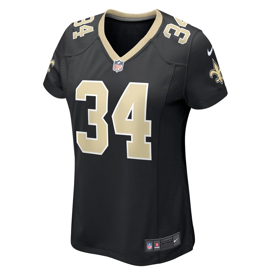Women’s New Orleans Saints Tony Jones Jr. Nike Black Player Game Jersey