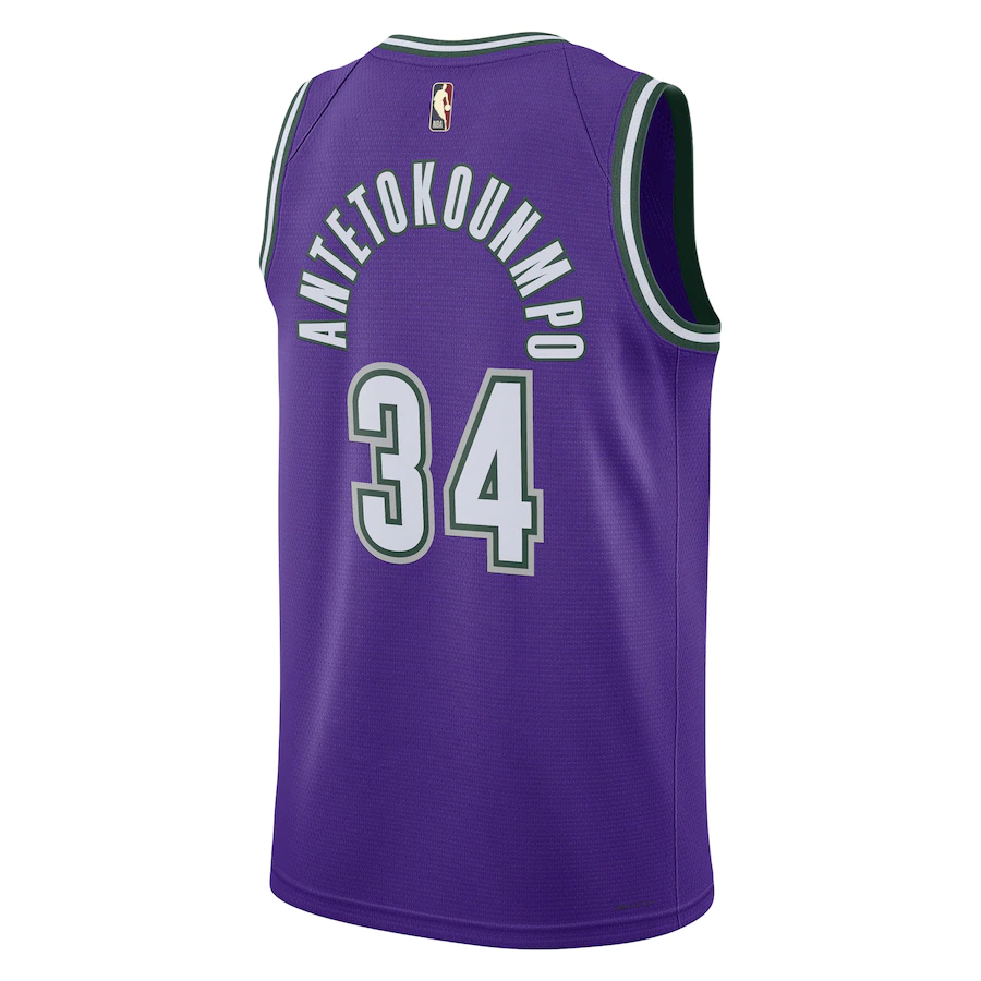 Men's Milwaukee Bucks Giannis Antetokounmpo Purple 2022-23 Swingman Jersey - Classic Edition