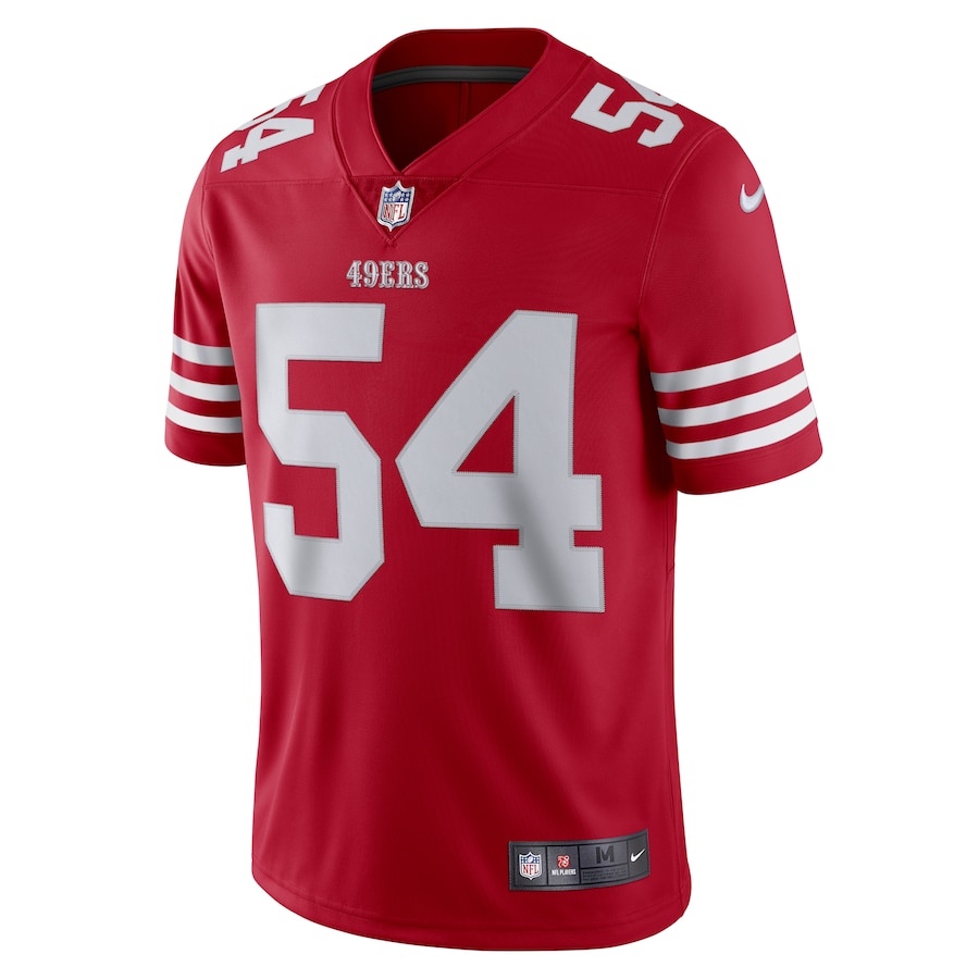 Men’s San Francisco 49ers Fred Warner Nike Scarlet Vapor Limited Jersey