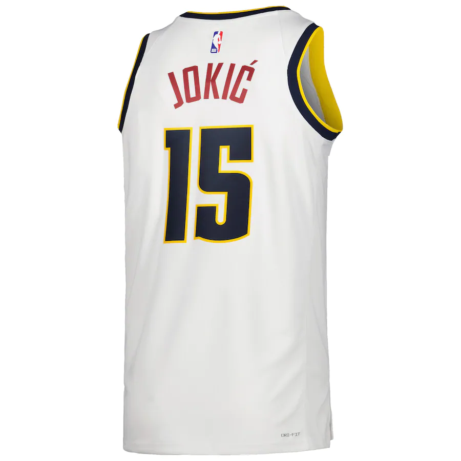 Men's Denver Nuggets Nikola Jokic White 2022-23 Swingman Jersey - Icon Edition