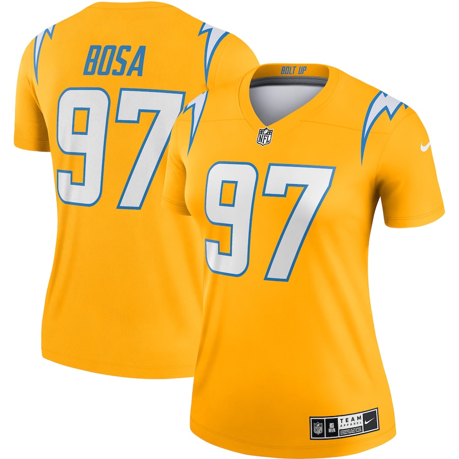 Women’s Los Angeles Chargers Joey Bosa Nike Gold Inverted Legend Jersey