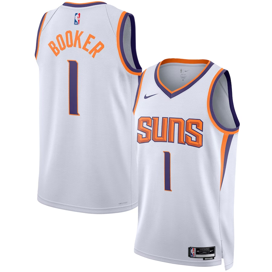 Unisex Phoenix Suns Devin Booker White Swingman Jersey - Association Edition