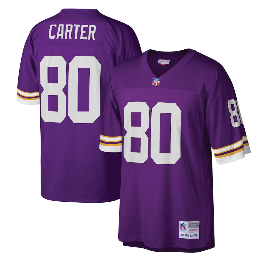 Men’s Minnesota Vikings Cris Carter Mitchell & Ness Purple Legacy Replica Jersey