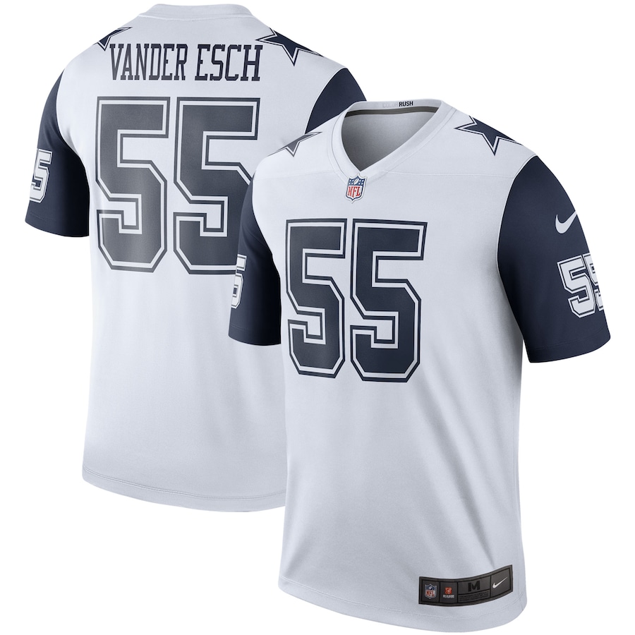 Men’s Dallas Cowboys Leighton Vander Esch Nike White Color Rush Legend Player Jersey