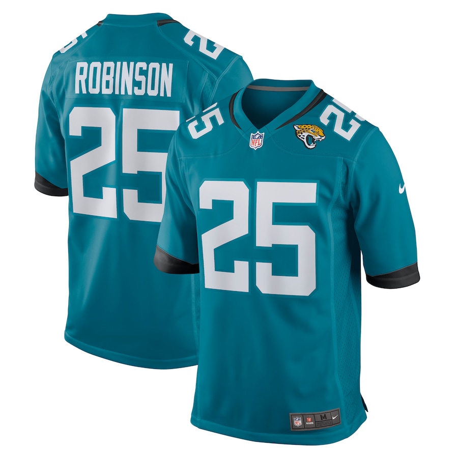 Men’s Jacksonville Jaguars James Robinson Nike Teal Player Game Jersey