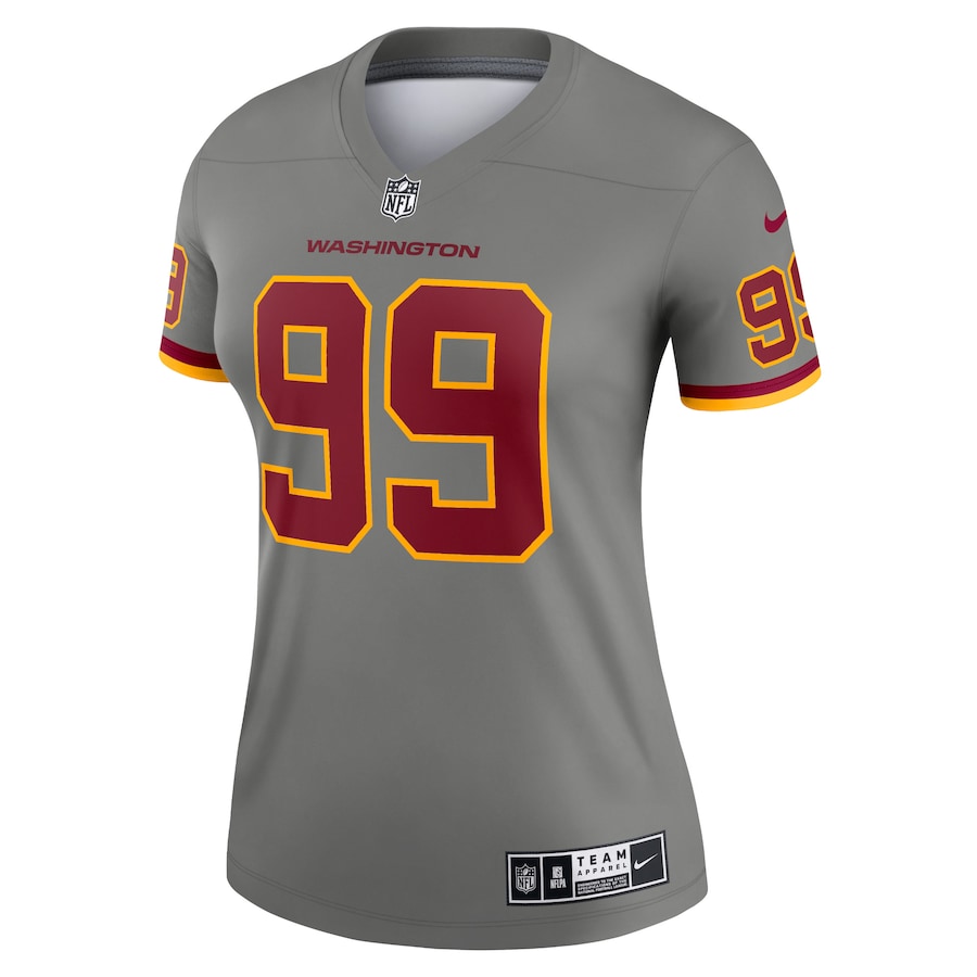 Women’s Washington Football Team Chase Young Nike Gray Inverted Legend Jersey
