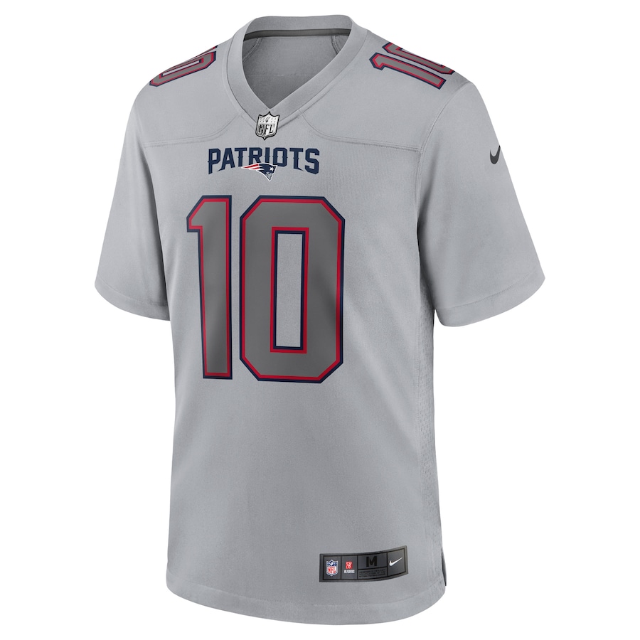 Men’s New England Patriots Mac Jones Nike Gray Atmosphere Fashion Game Jersey