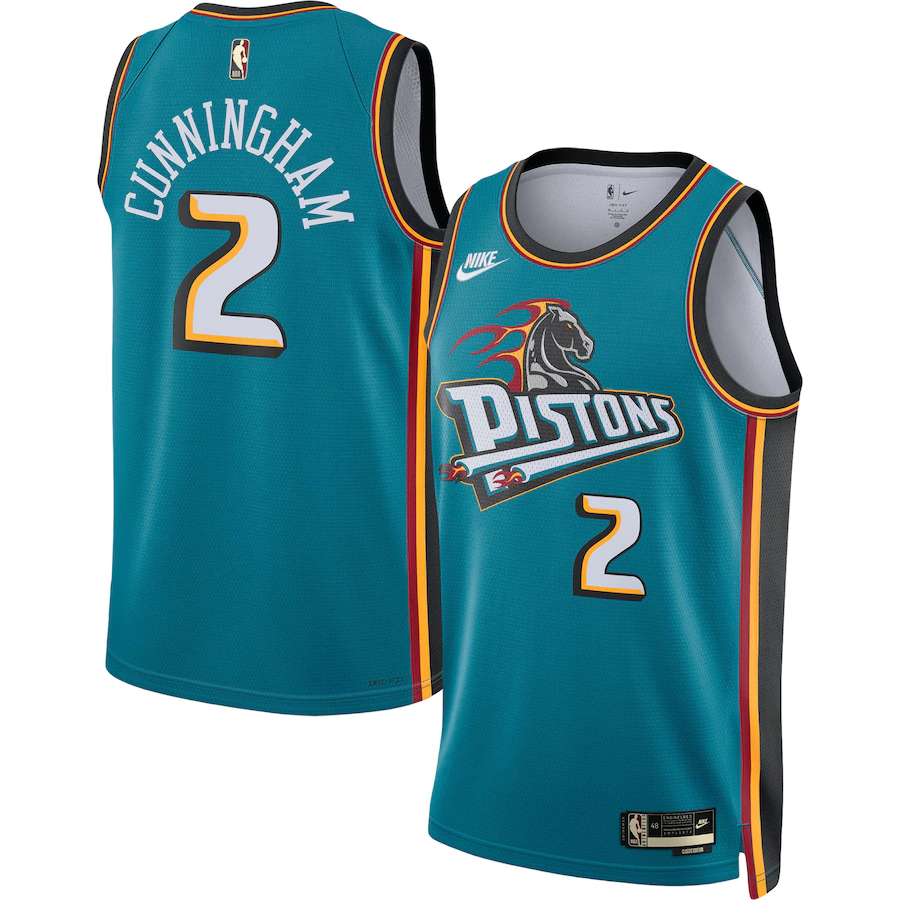 Men's Detroit Pistons Cade Cunningham Teal 2022-23 Swingman Jersey - Classic Edition