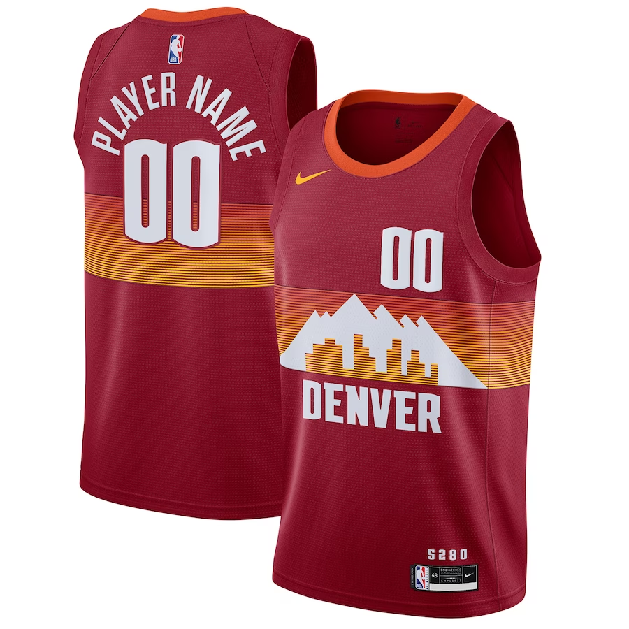 Men's Denver Nuggets Red 2020/21 Swingman Custom Jersey - City Edition