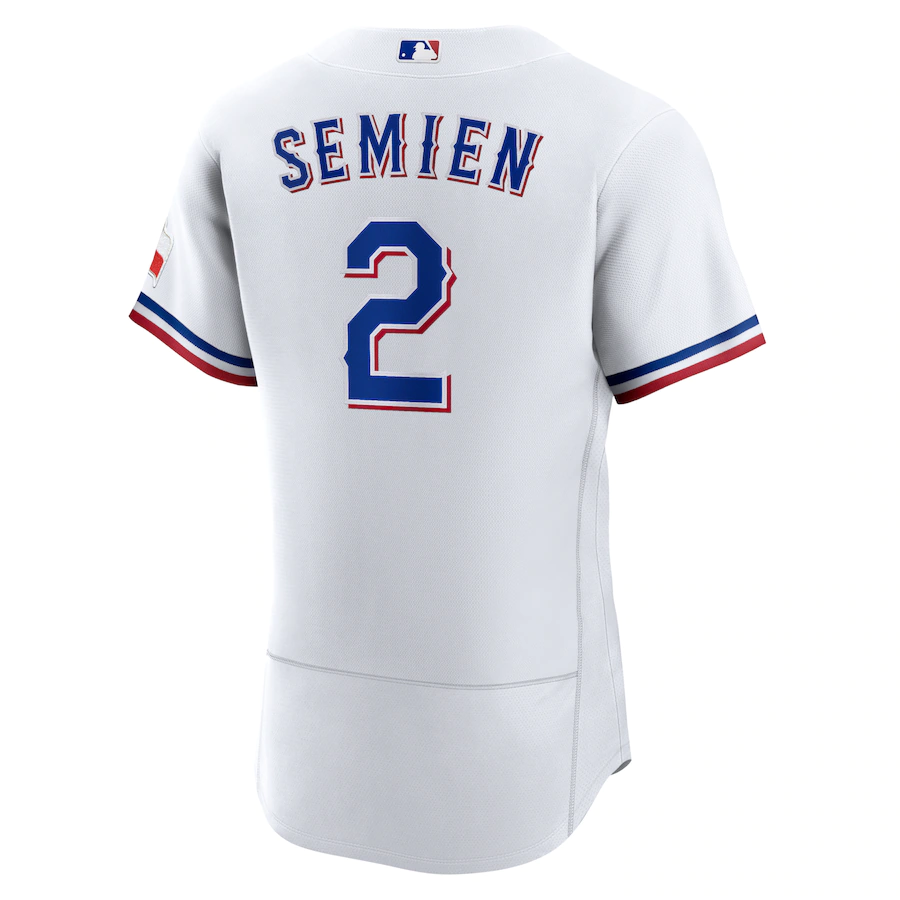 Men's Texas Rangers 2 Marcus Semien White Home Authentic Player Jersey