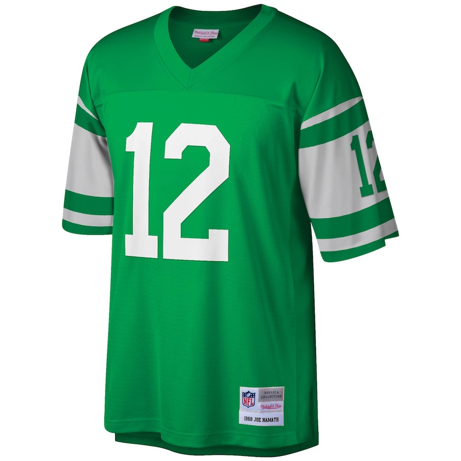 Men’s New York Jets Joe Namath Mitchell & Ness Kelly Green Legacy Replica Jersey