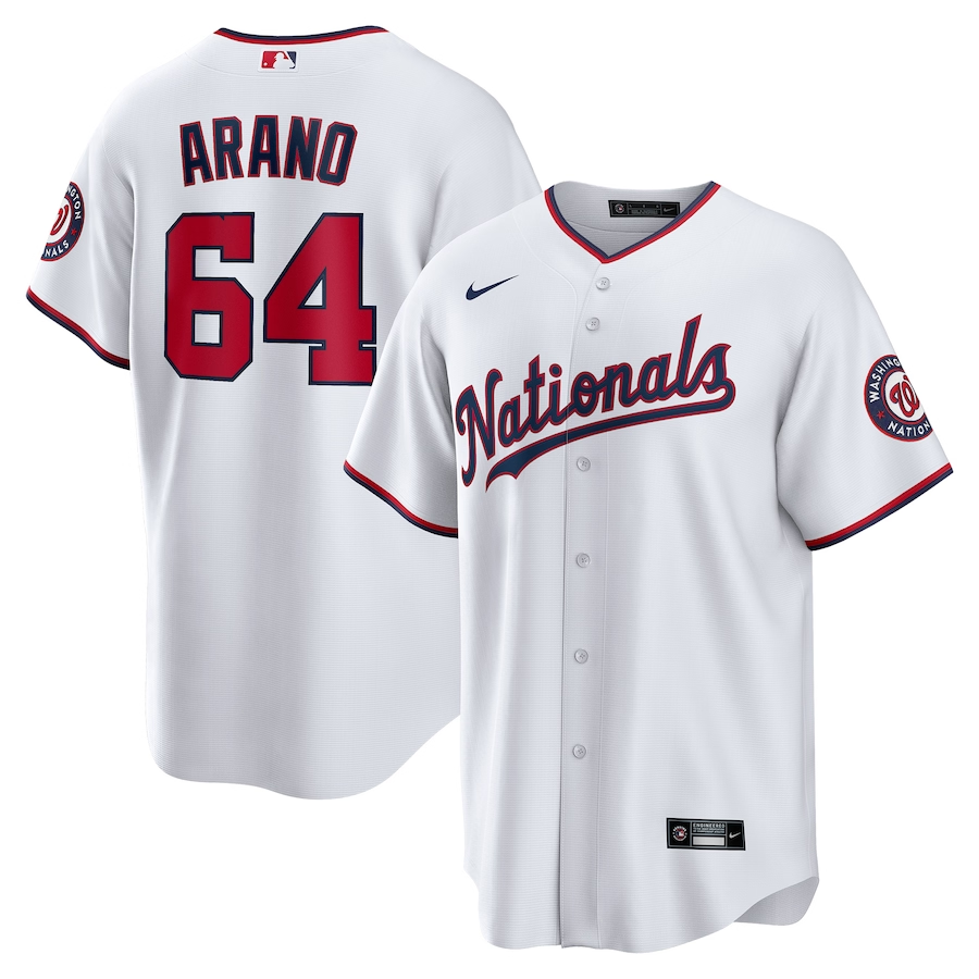 Men's Washington Nationals Víctor Arano White Home Replica Player Jersey