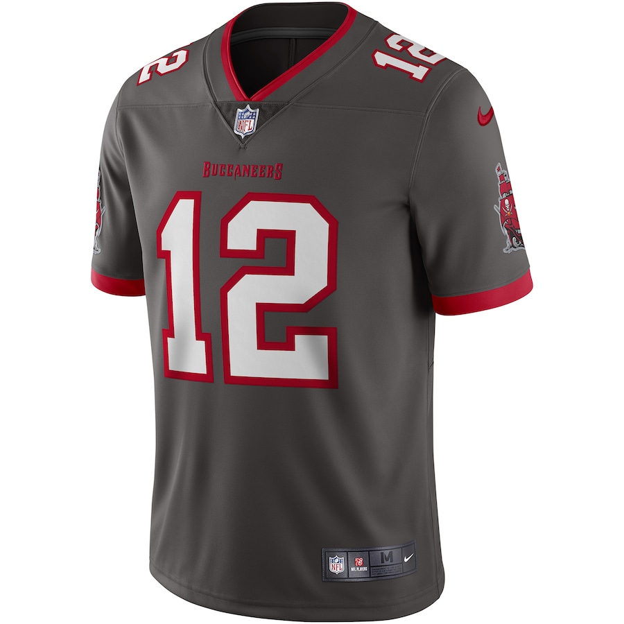 Men’s Tampa Bay Buccaneers Tom Brady Nike Pewter Alternate Vapor Limited Jersey