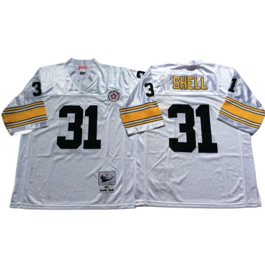 Men's Pittsburgh Steelers Donnie Shell Mitchell & Ness White 1975 Jersey