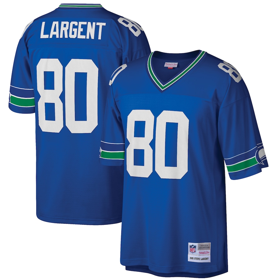 Men’s Seattle Seahawks Steve Largent Mitchell & Ness Royal Retired Player Legacy Replica Jersey