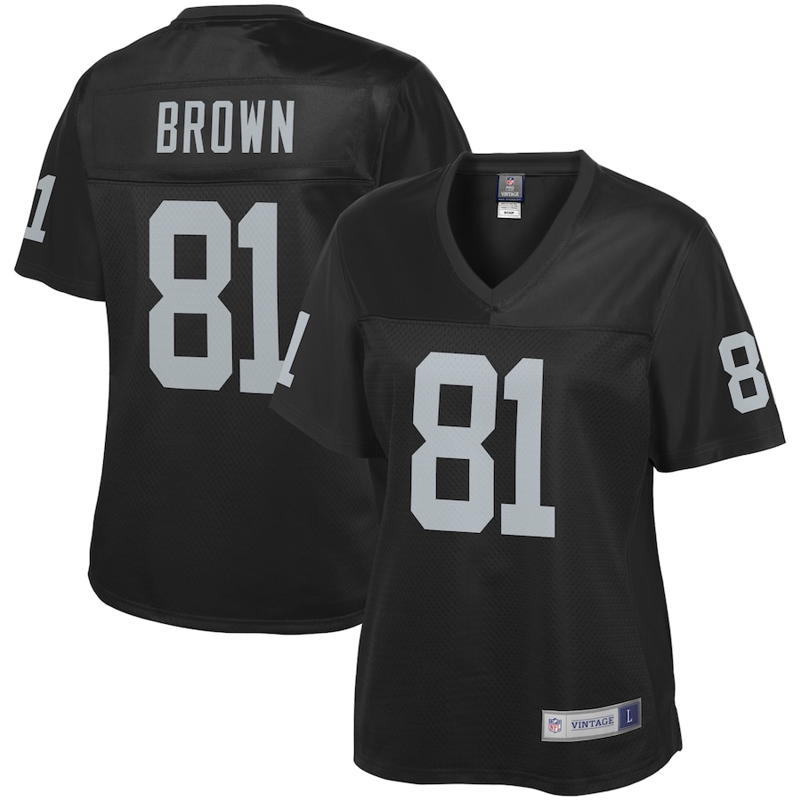 Women’s Las Vegas Raiders Tim Brown NFL Pro Line Black Retired Player Jersey