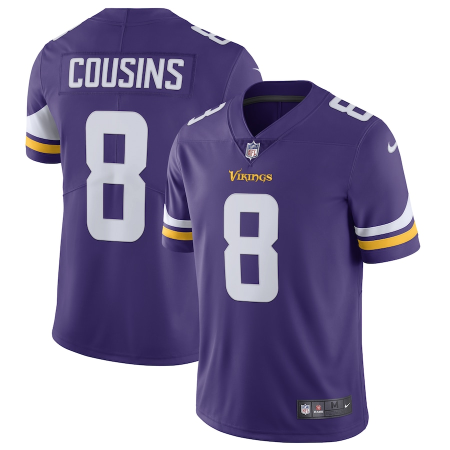 Men’s Minnesota Vikings Kirk Cousins Nike Purple Vapor Untouchable Limited Jersey