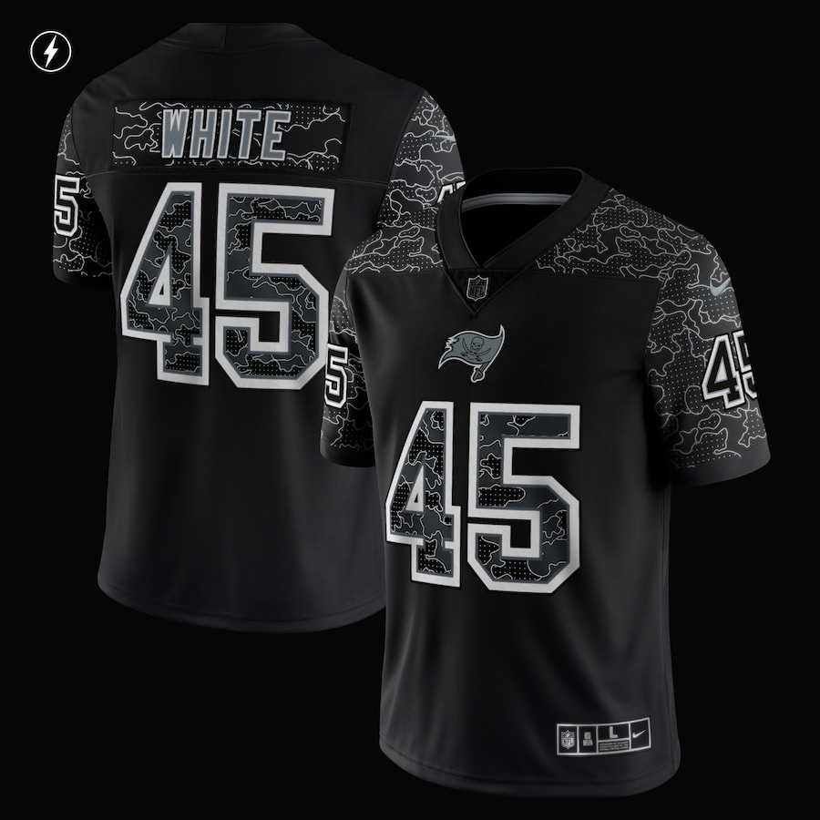 Men’s Tampa Bay Buccaneers Devin White Nike Black RFLCTV Limited Jersey