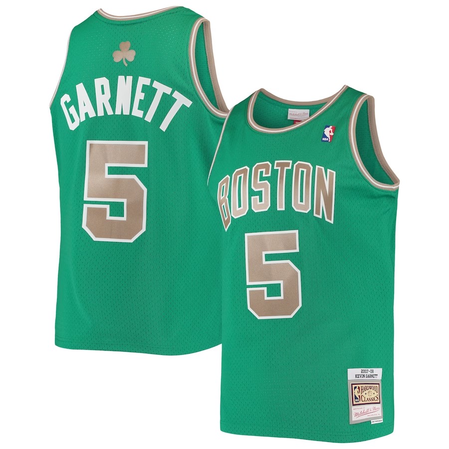 Men's Boston Celtics Kevin Garnett Mitchell & Ness Kelly Green 200102 Hardwood Classics Swingman Jersey