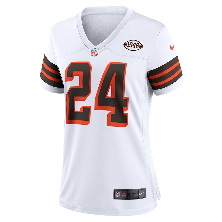 Women’s Cleveland Browns Nick Chubb Nike White 1946 Collection Alternate Game Jersey