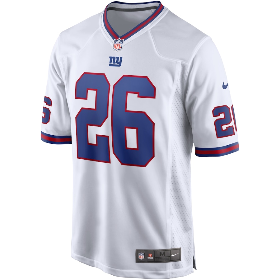 Men’s New York Giants Saquon Barkley Nike White Alternate Game Jersey
